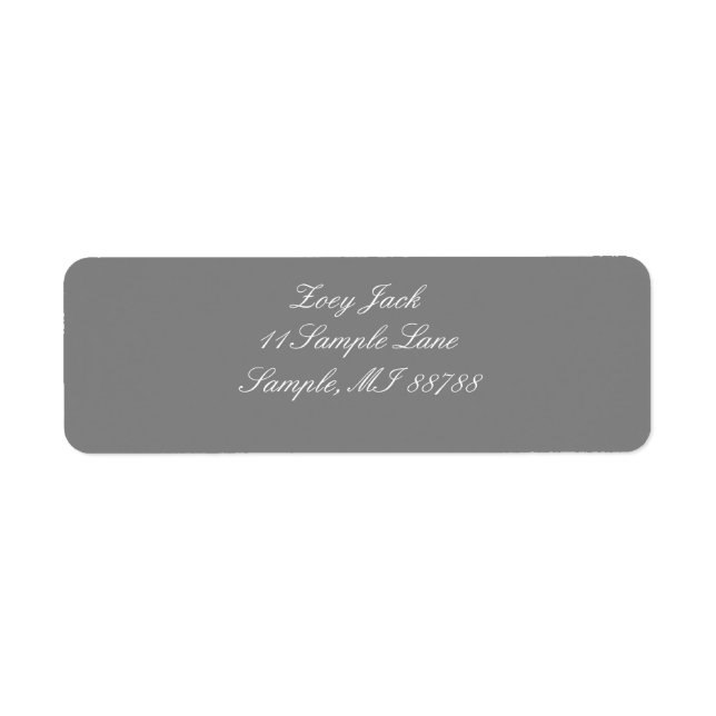 Grey Personalised Address Labels (Front)
