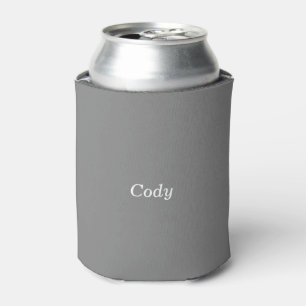 Grey Personalised Can Cooler