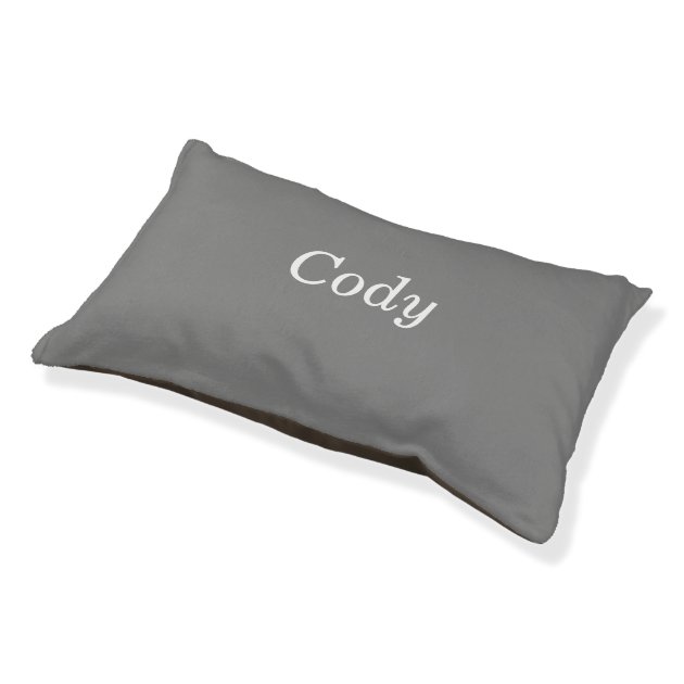 grey personalised dog bed