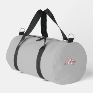 Grey Personalised Duffle Bag