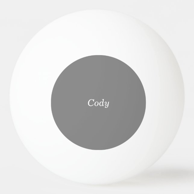 Grey Personalised Ping Pong Ball (Back)