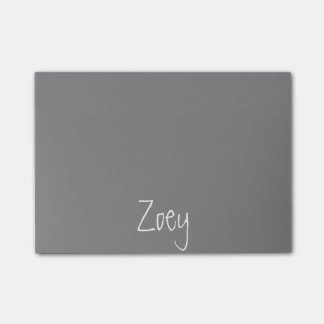 Grey Personalised Post It Notes