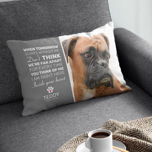 Grey Pet Memorial   Remembrance Dog Keepsake Decorative Cushion