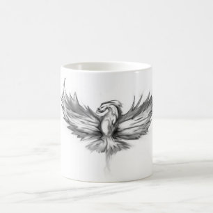 Grey Phoenix Rising Coffee Mug