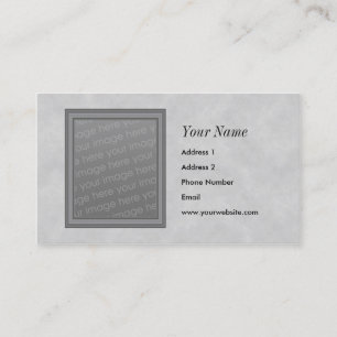 Grey Photo Frame Business Cards