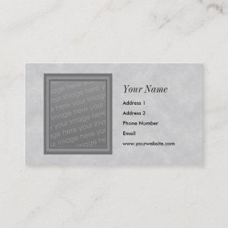 Grey Photo Frame Business Cards