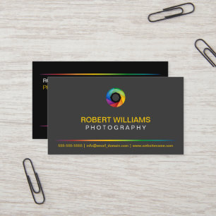 Grey Photographer Business Card