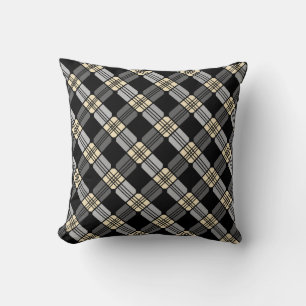 Grey Picnic Reversible Throw Pillow