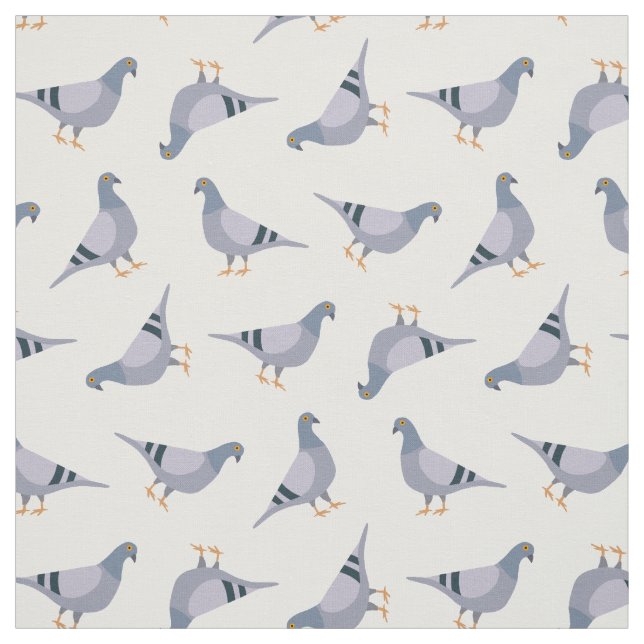 Grey Pigeons Fabric (Swatch)