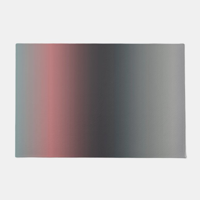 Grey, pink, black gradient, Ombre.  Doormat (Front)