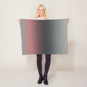 Grey, pink, black gradient, Ombre.  Fleece Blanket