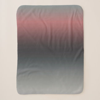 Grey, pink, black gradient, Ombre. Sherpa Blanket