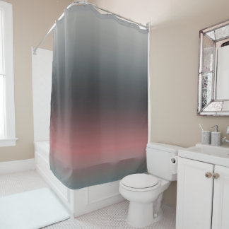 Grey, pink, black gradient, Ombre. Shower Curtain