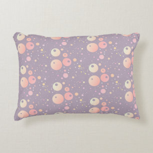 Grey pink dots pattern decorative cushion