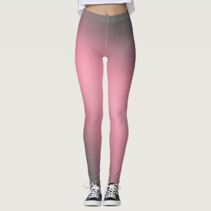Grey Pink moonlight ombre effect  Leggings