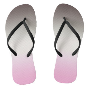 Grey pink Ombre Flip Flops