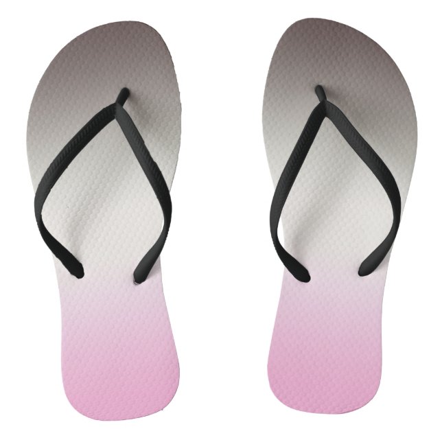 Grey pink Ombre Flip Flops (Footbed)