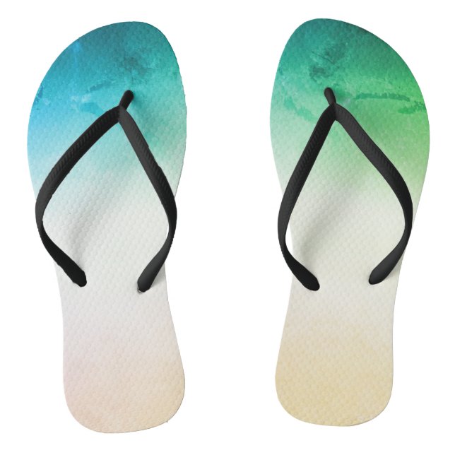 Grey pink Ombre Flip Flops (Footbed)