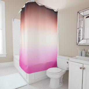 Grey pink Ombre Shower Curtain