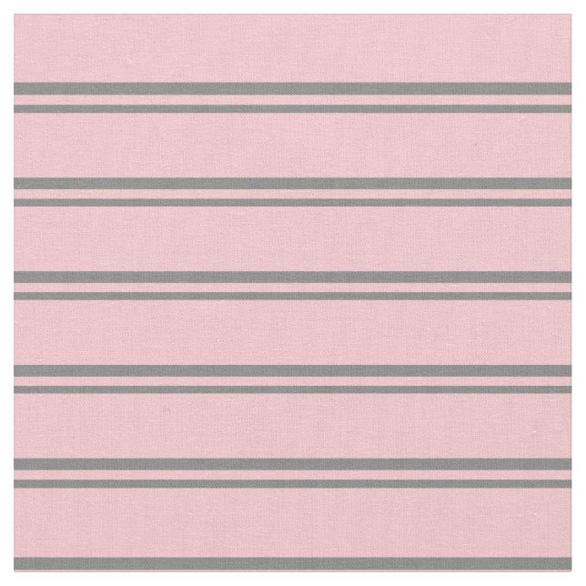 Grey & Pink Pattern of Stripes Fabric (Close Up)