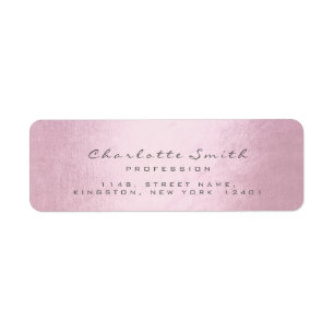 Grey Pink Rose Name RSVP Profession Event Planner