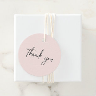 Grey & Pink Small Business Thank you Package Tag