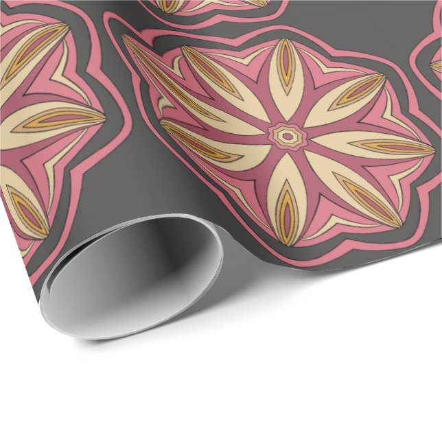 Grey & Pink Wrapping Paper (Roll Corner)
