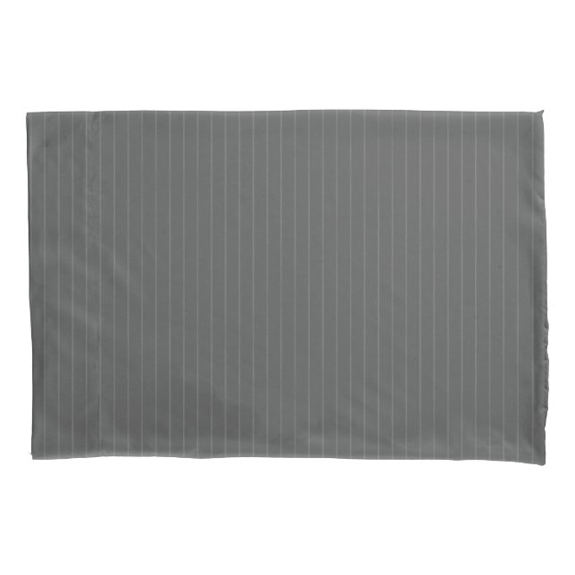 Grey pinstripes pillowcase (Front)
