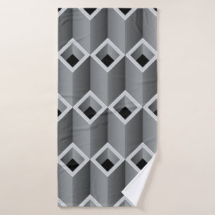 Grey pipes on top of each other - seamless backgro bath towel