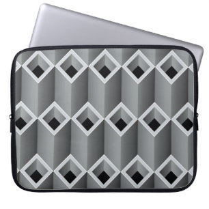 Grey pipes on top of each other - seamless backgro laptop sleeve