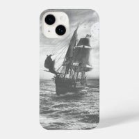 Grey Pirate Vintage Sailing Ship Ocean Sea