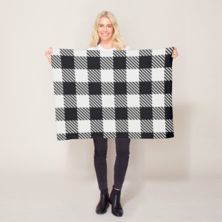 Grey Plaid | Checkers Fleece Blanket
