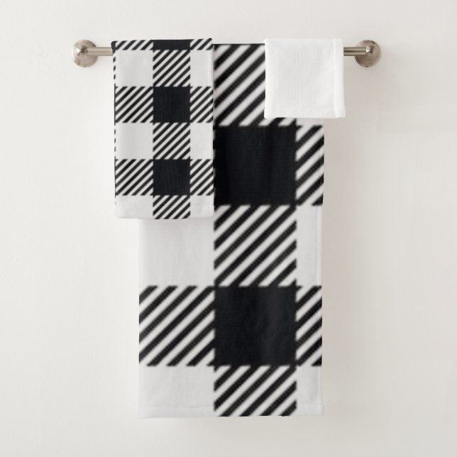 Grey Plaid | Checkers Towel (Insitu)