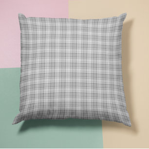 Grey Plaid Cushion