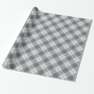 Grey Plaid Wrapping Paper