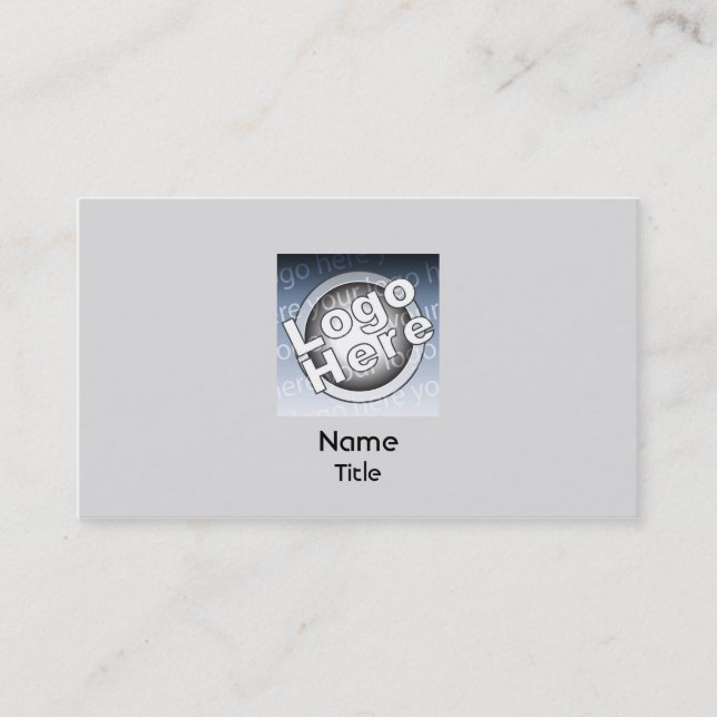 Grey Plain - Business Business Card (Front)