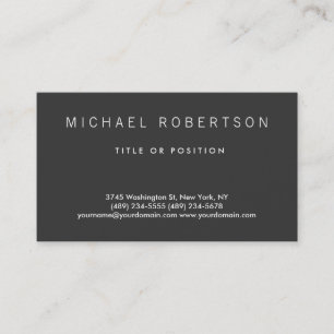 Grey Plain Modern Business Card