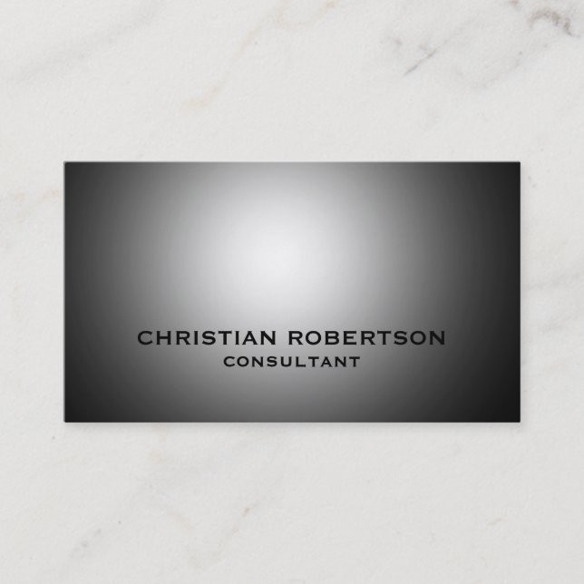 Grey Plain Modern Consultant Business Card (Front)