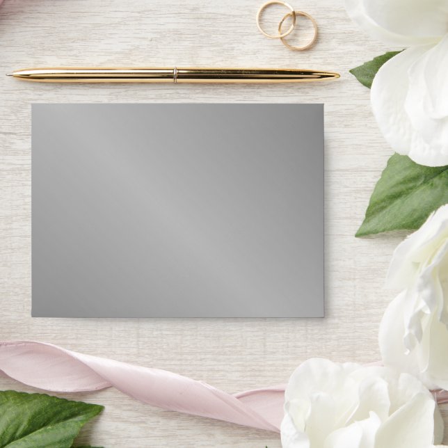 Grey plain shiny  envelope (Wedding)