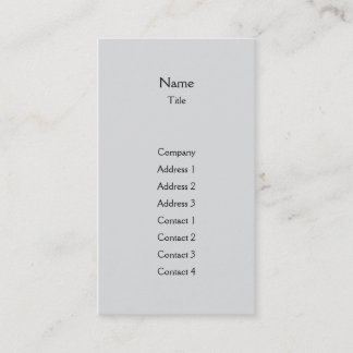 Grey Plain Vertical - Business Card