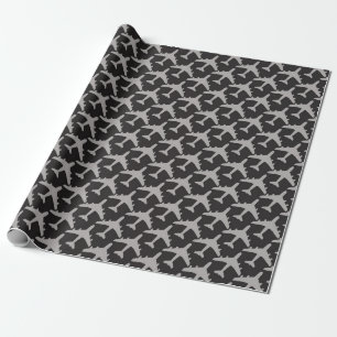 Grey Plane Aeroplanes Pilot Plane Aviation Aviator Wrapping Paper