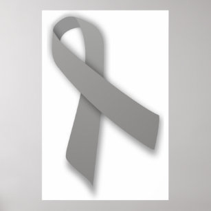 Grey Political Statement Awareness Ribbon Poster