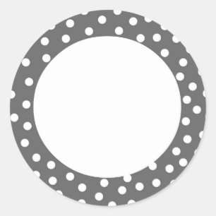 Grey Polka Dot Label