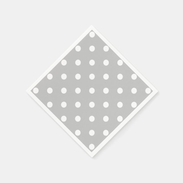 Grey Polka Dot Napkin (Corner)