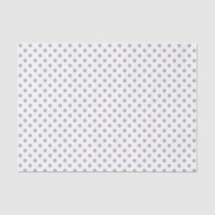 Grey Polka Dot on White Tissue Paper