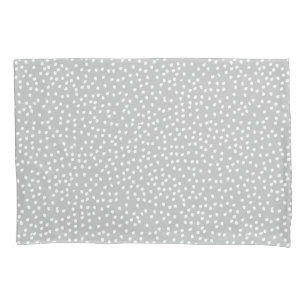 Grey Polka Dot Pillowcase