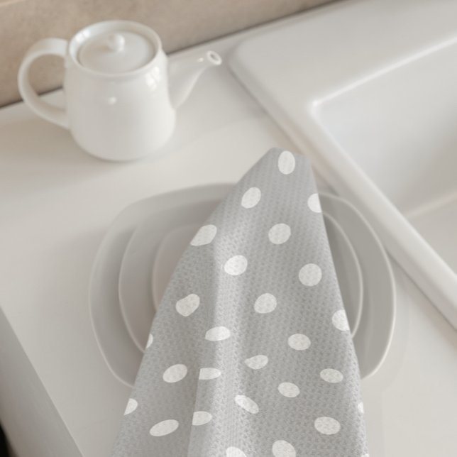 Grey Polka Dot Tea Towel (Creator Uploaded)