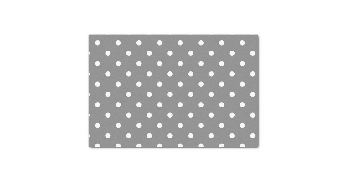 Grey Polka Dot Tissue Paper Zazzle
