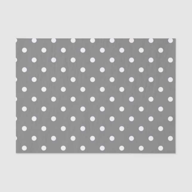 Grey Polka Dot Tissue Paper (Front)
