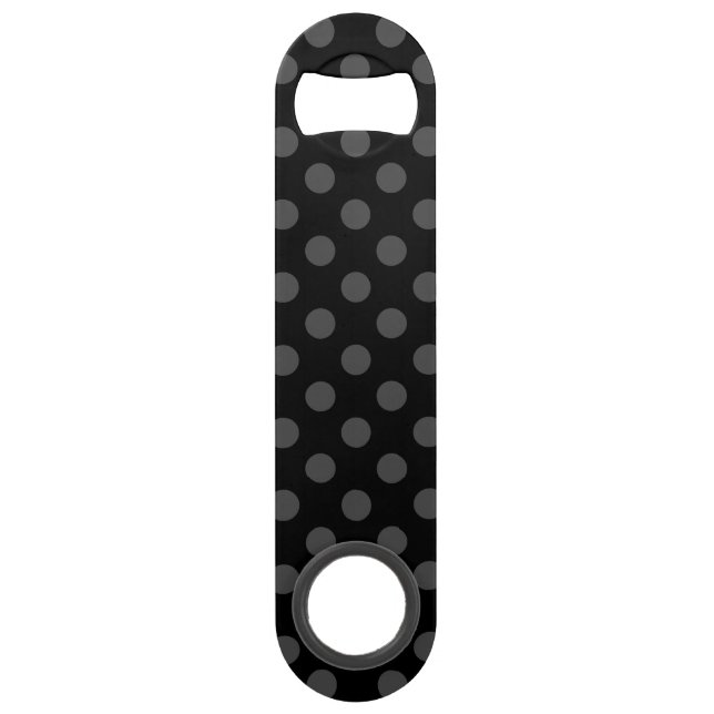 Grey polka dots on black (Front)